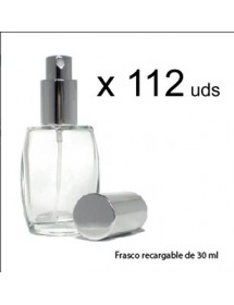 Pack 112 unidades frasco vidro perfume 30 ml recarregáveis